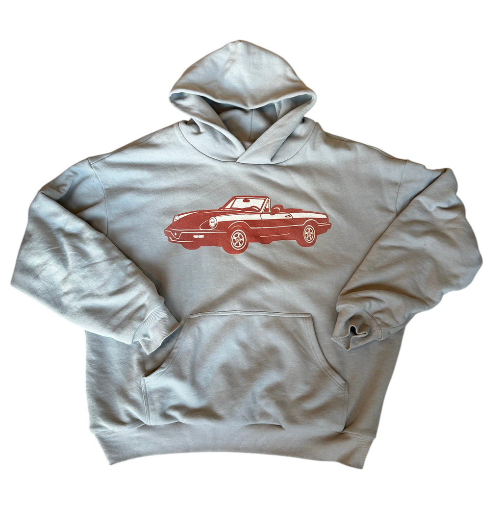 Double Layered Reversible Red Car Hoodie